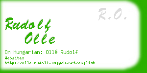 rudolf olle business card