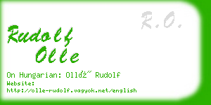 rudolf olle business card